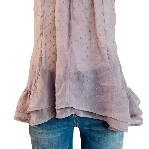 Love on a Hanger Lavender Purple Tank Camisole Mesh Top Size M - Picture 4 of 10